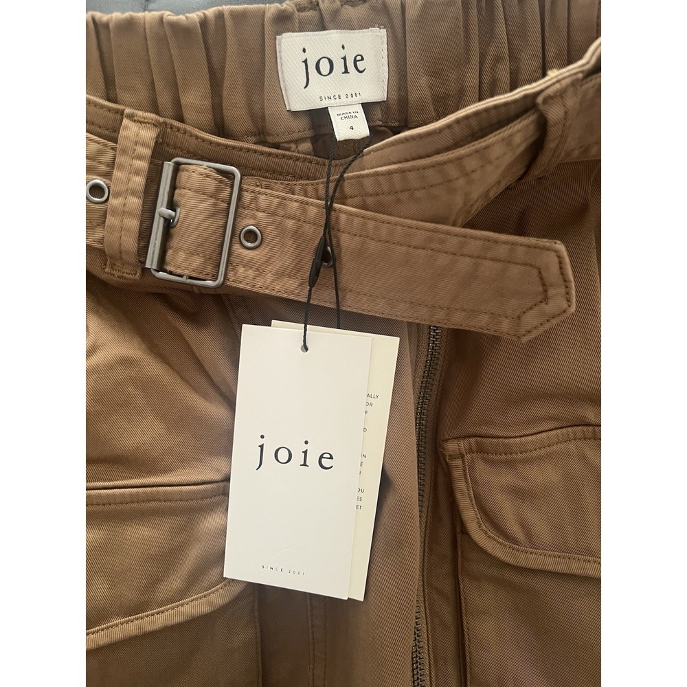 Joie Vintage Gold Farlan Skirt Size 4 NWT Utility Cargo Pockets - Picture 7 of 8